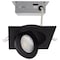 Satco LED Direct Wire Downlight Gimbaled, 9 Watt CCT Selectable, 4 Inch Square, Remote Driver, Black S11843 - alternate 1